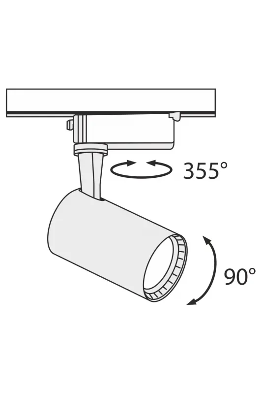 Трековий світильник TRACK LED 208, чорний