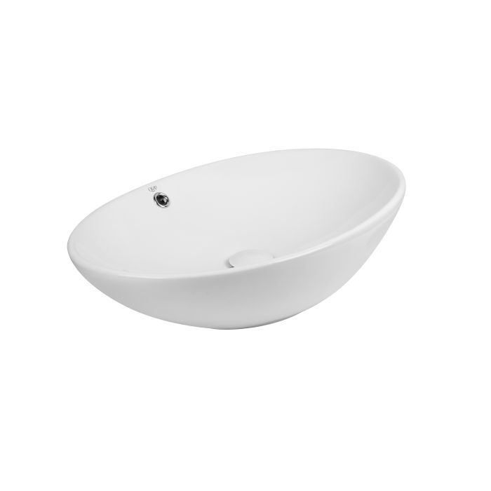 Раковина Qtap Dove 625х415х150 White с донным клапаном QT06113077W