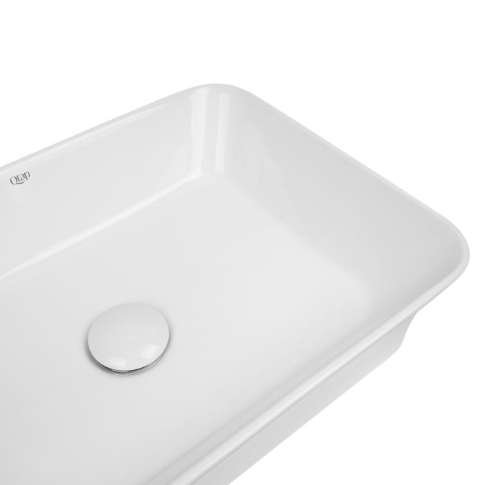 Раковина Qtap Virgo 490х350х110 White с донным клапаном QT18112261W