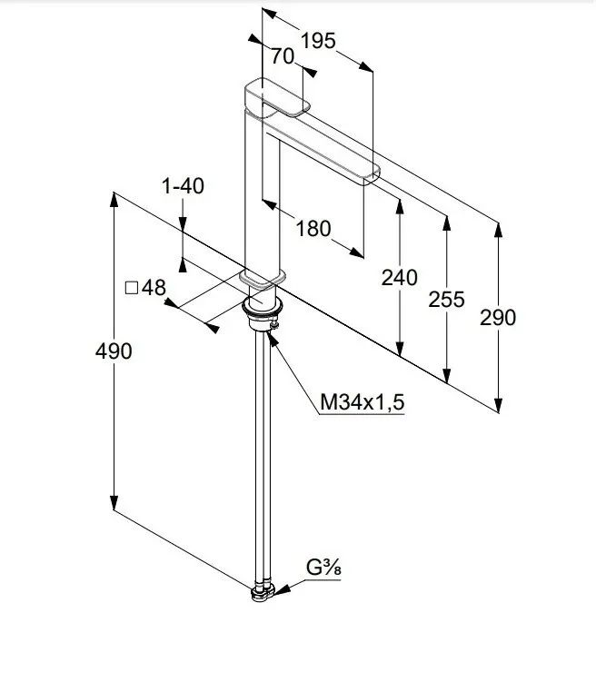 Змішувач для умивальника Renon DN 15 422985375 Kludi