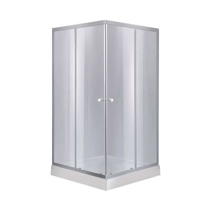 Душова кабіна Lidz Wawel SC80x80.SAT.LOW.GR, скло тоноване 4 мм + піддон Mazur