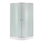 Душова кабіна Latwa 90x90 напівкругла, матове скло 4 мм + піддон Kupala