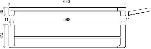 Тримач для рушників 10° Black RAVAK