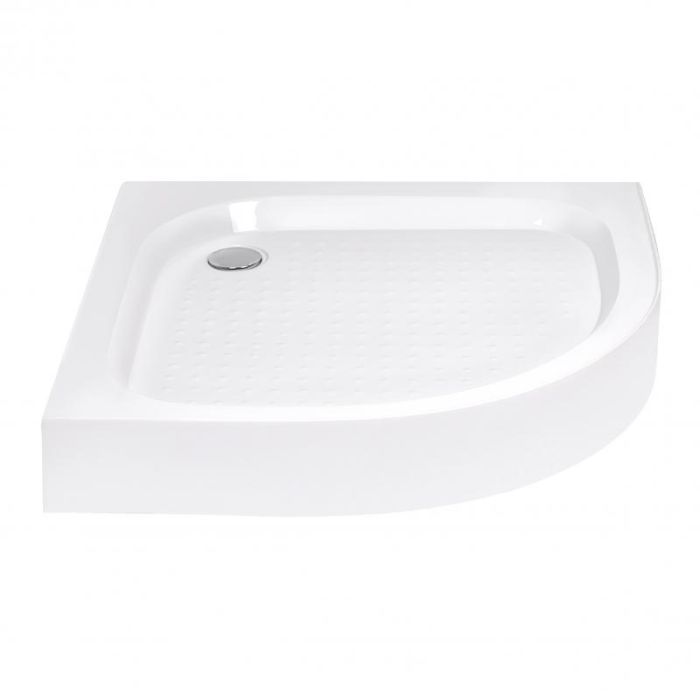 Душевой поддон Kapielka ST90x90x14 низкий, полукруглый, диаметр слива 52 мм Lidz