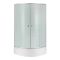 Душевая кабина Latwa SC90x90.SAT.MID.FR полукруглая, стекло Frost 4 мм + Душевой поддон KAPIELKA ST90x90x26, с панелью Lidz