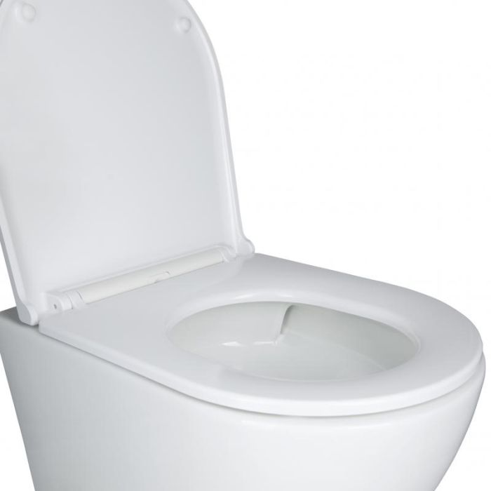 Установочный набор: Qtap Robin Ultra Quiet подвесной унитаз + Nest инсталляции 4в1 (круглая клавиша Satin)