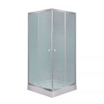 Душевая кабина квадратная Lidz Wawel SC80x80.SAT.LOW.FR, стекло Frost 4 мм + Lidz Душевой поддон KAPIELKA ST80x80х14
