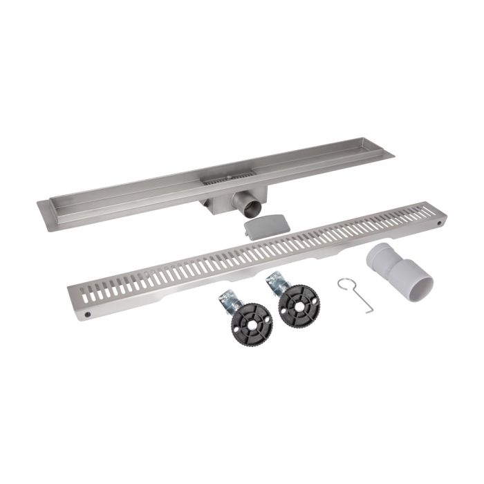 Трап із нержавіючої сталі Qtap Taurus FA500 лінійний із сухим затвором