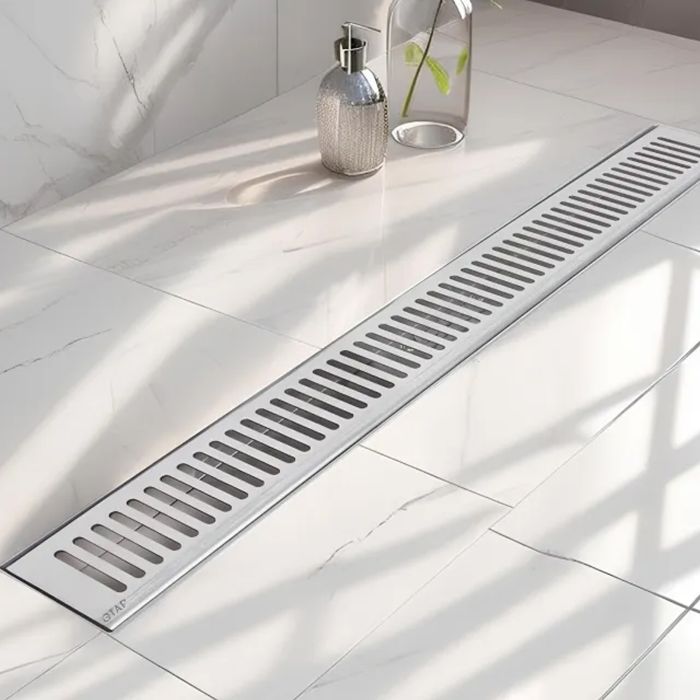 Трап із нержавіючої сталі Qtap Taurus FA500 лінійний із сухим затвором