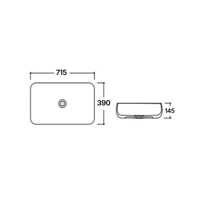Раковина Qtap Jay 715x390x145 White QT071161331W