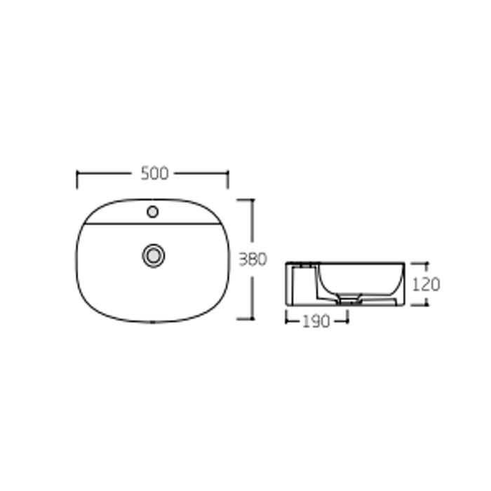 Раковина Qtap Scorpio 500х385х120 Matt black QT146533MB
