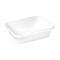 Раковина прямоугольная врезная 500х380х145 мм White + Донный клапан PU02