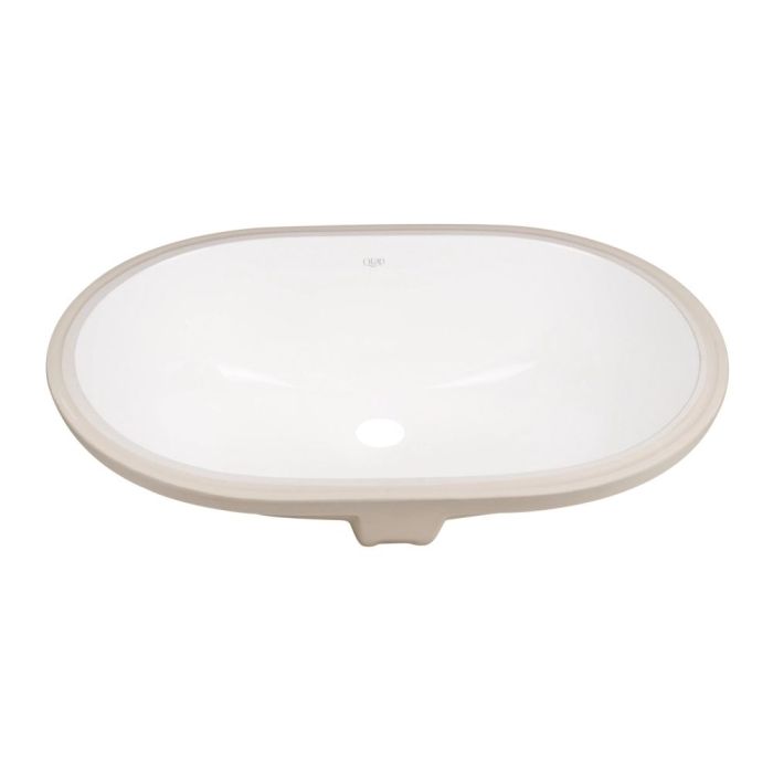 Врезная раковина овальная 560x395x195 мм White + Донный клапан PU02O