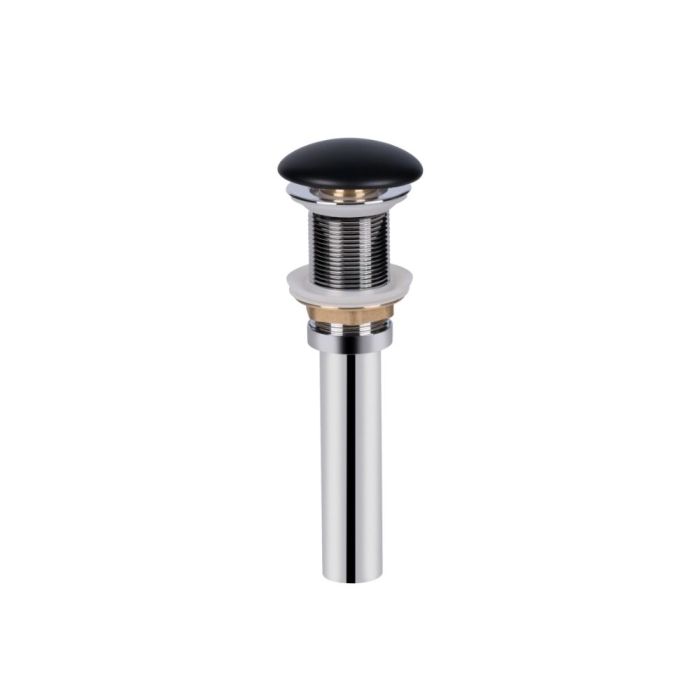 Раковина накладная овальная 505x385x120 мм Matt Black + Донный клапан PU03