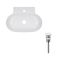 Раковина подвесная/накладная овальная 565х400х130 мм White + Донный клапан PU02