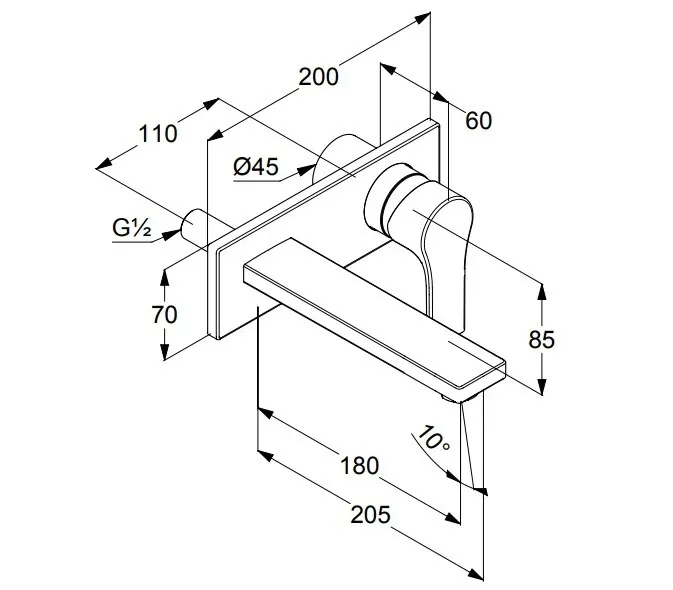 Змішувач для умивальника Zenta SL 482473965 чорний Kludi