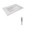 Раковина врезная мебельная 720x460x180 мм, White, прямоугольная + Донный клапан Pop-up PU02O