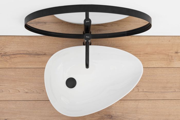 Умивальник REA GRETA 55 WHITE білий накладний