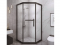 Душевая кабина 100*100 б/п, проф.черн.мат, стекло прозр.(8мм),раздв.внутрь