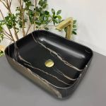 Умивальник VBI PALERMO BLACK STONE MATT накладний