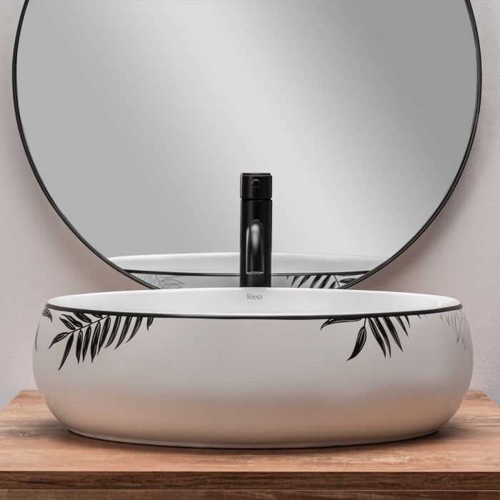 Умивальник REA SHILA WHITE білий накладний