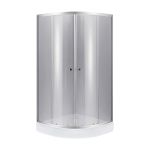 Душова кабіна Lidz Latwa 90x90 напівкругла, тоноване скло 4 мм + Піддон Kapielka 14 см