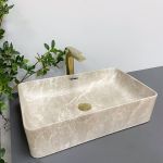 Умивальник VBI ARABBA M BEIGE STONE MATT накладний