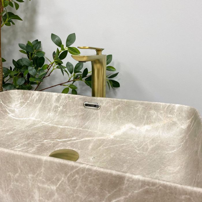 Умивальник VBI ARABBA M BEIGE STONE MATT накладний