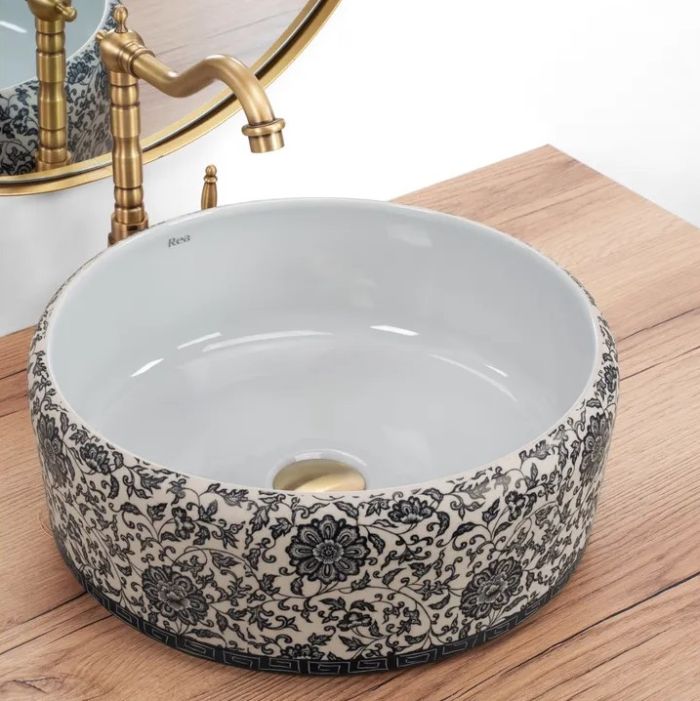 Умывальник REA FLORISA WHITE накладной