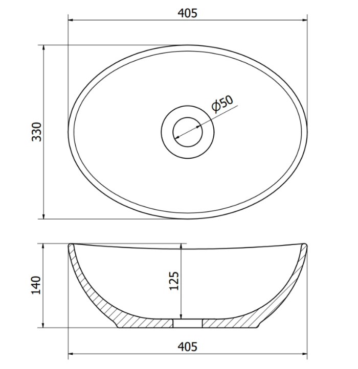 Умивальник MEXEN ELZA SILVER WHITE накладний