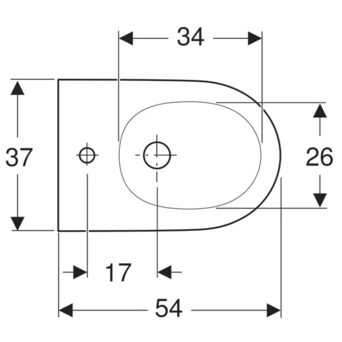 Біде підвісне Geberit One 500.690.01.1 з покриттям KeraTect