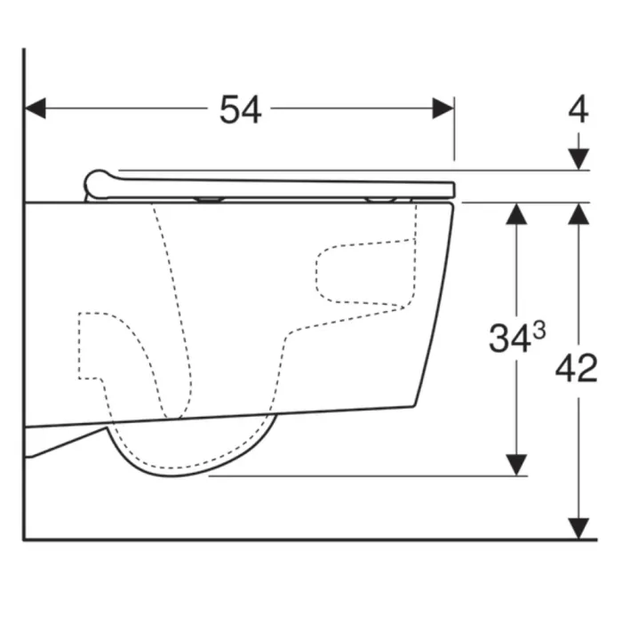 Біде підвісне Geberit One 500.690.01.1 з покриттям KeraTect