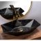 Умывальник REA VEGAS MARBLE BLACK MAT накладной черный