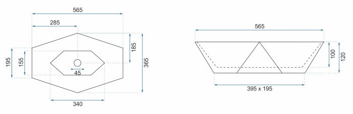 Умывальник REA VEGAS MARBLE BLACK MAT накладной черный