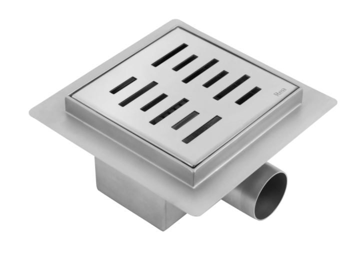 Трап для душа REA LINE 12x12 NICKIEL BRUSHED