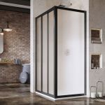 Душова стінка нерухома одноелементна APSS-90 1980 Grape Black RAVAK