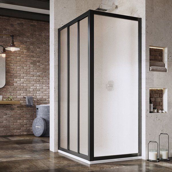 Душова стінка нерухома одноелементна APSS-90 1980 Grape Black RAVAK