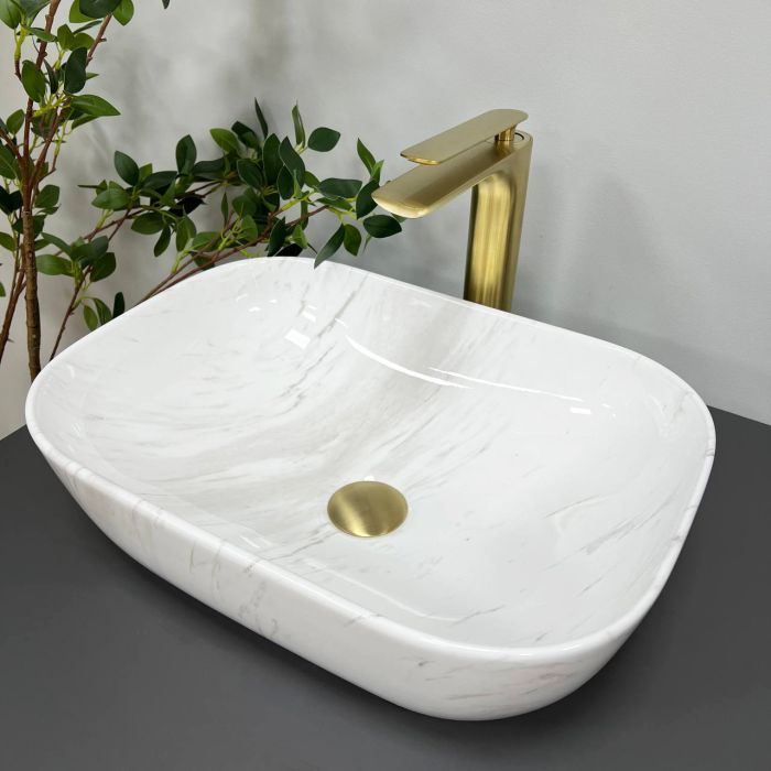 Умывальник VBI RAVENNA MARBLE NATURE GLOSSY накладной