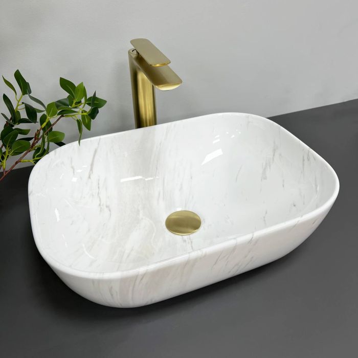 Умывальник VBI RAVENNA MARBLE NATURE GLOSSY накладной