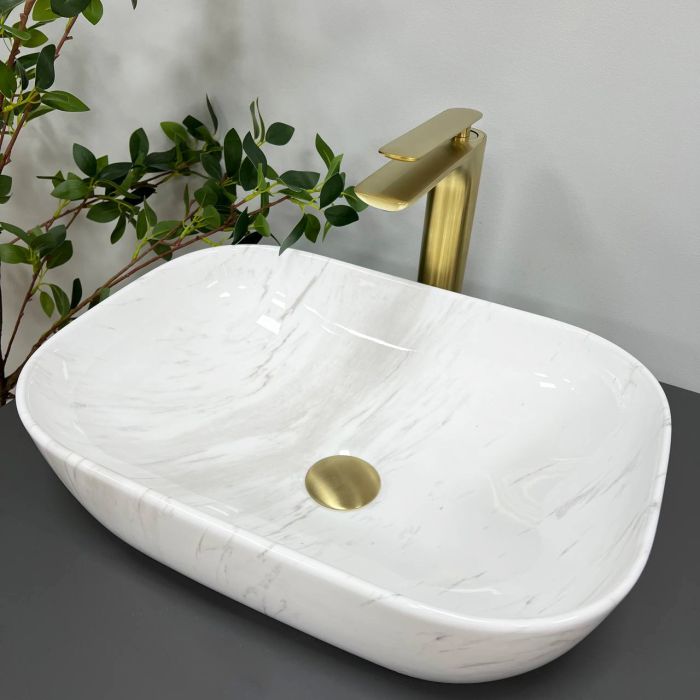 Умывальник VBI RAVENNA MARBLE NATURE GLOSSY накладной