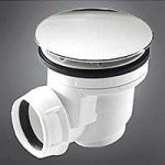 Сифон 584К до душових піддонів Д60, АБС, хром