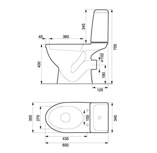 Компакт EKO Е011 з кришкою дюропласт (CCKZ1008018067), Cersanit