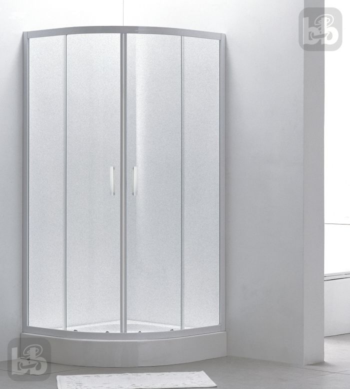 Душова кабіна TISZA 90*90*200см, на мілкому піддоні, профіль білий, скло Zuzmara
