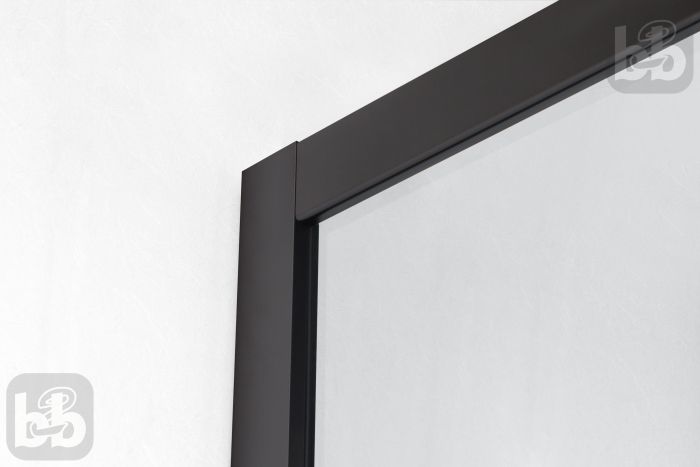 Душова кабіна TISZA BS 90*90*185см, профіль чорний, скло "Spagetti"