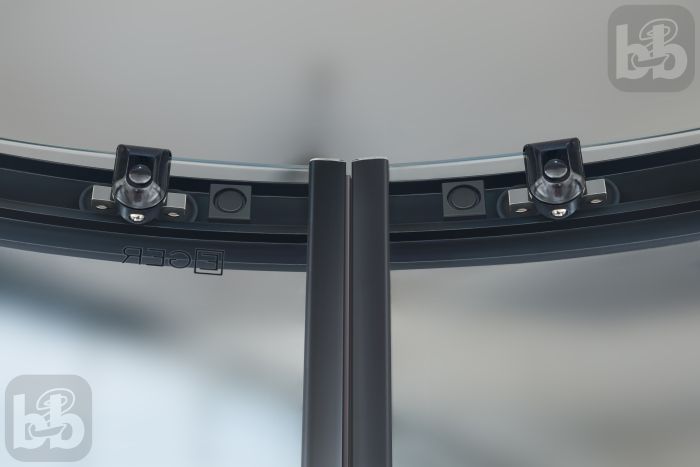 Душова кабіна TISZA BS 90*90*185см, профіль чорний, скло "Spagetti"