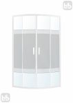 Душова кабіна TISZA WS 90*90*185см, профіль білий, скло "Spagetti"