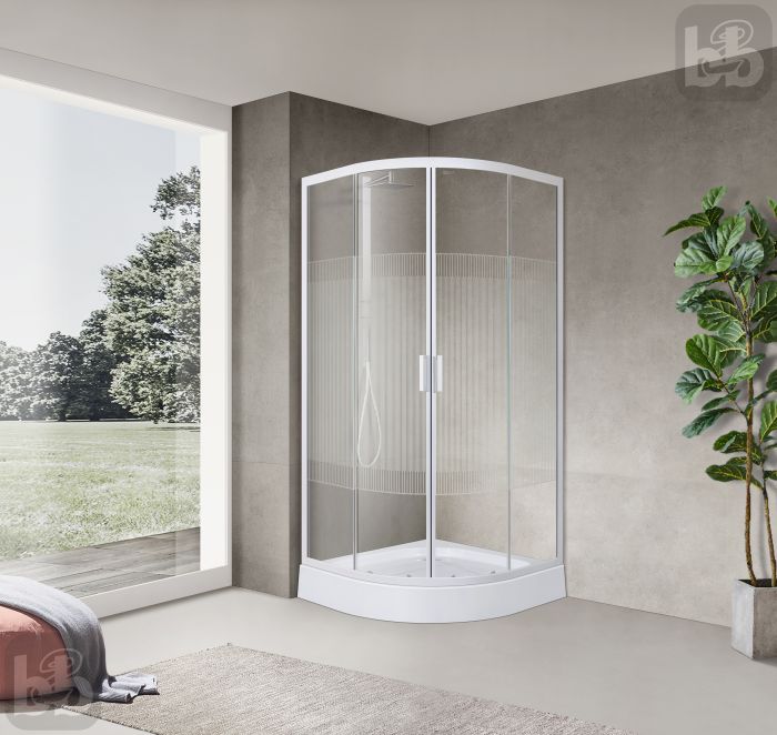 Душова кабіна TISZA WS 90*90*200см, з піддоном, скло "Spagetti"