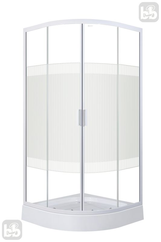 Душова кабіна TISZA WS 90*90*200см, з піддоном, скло "Spagetti"