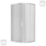 Душова кабіна TISZA 80*80*185см, профіль білий, скло Zuzmara