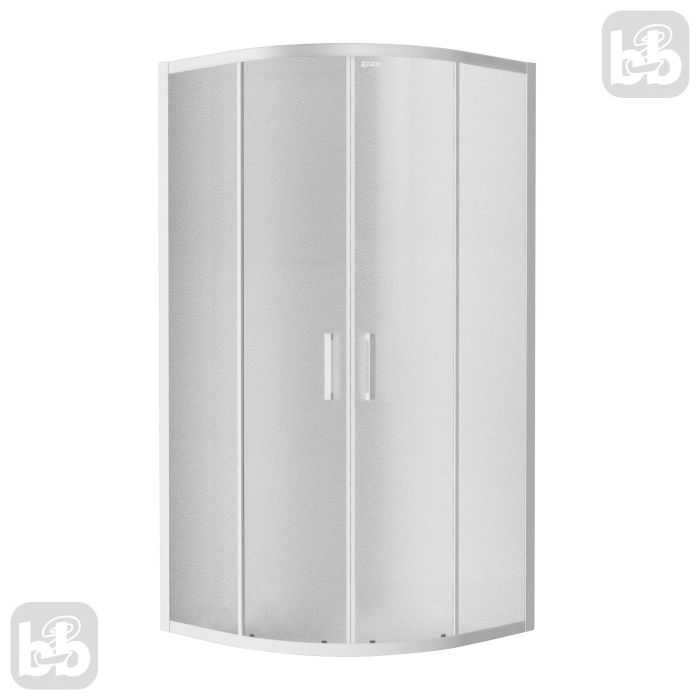 Душова кабіна TISZA 80*80*185см, профіль білий, скло Zuzmara